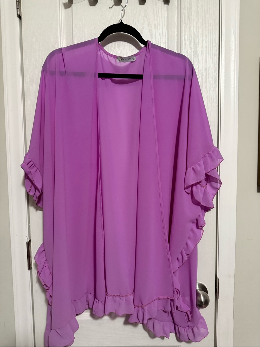 Lightweight Ruffle Kimono Cover-Up - Picture 2 of 6